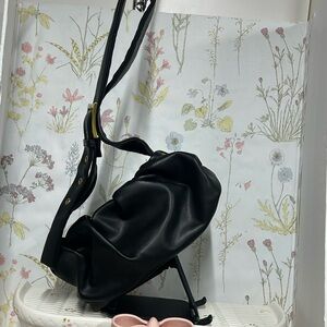 Chic Black Women's slouchy shoulder bag Good soft quality faux leather